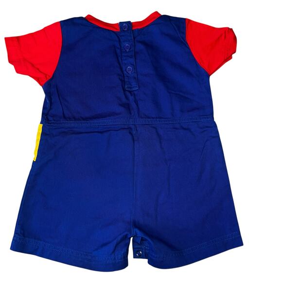 Vintage 90s color block primary colors stop sign short romper youth size 4t - Picture 2 of 7